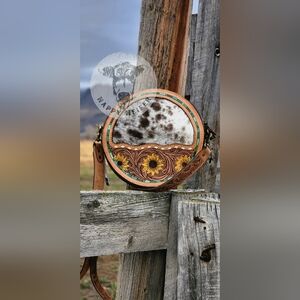 American Darling Sunflower Leather Canteen Crossbody Bag